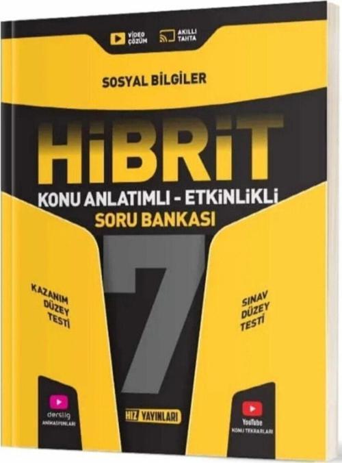 Hız Yayınları Hibrit 7. Sınıf Sosyal Bilgiler Konu Anlatımlı Etkinlikli Hibrit Soru Bankası