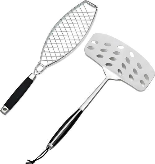 Elite Balıkçı Seti - Balık Izgara Teli ve Çevirme Spatulası