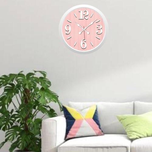 Pembe Şık Duvar Saati 40X40 Cm