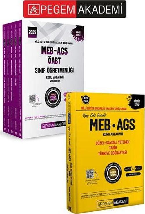 PEGEM AKADEMİ 2025 KPSS ÖABT Sınıf Öğretmenliği Konu Anlatımlı Set (5 Kitap) + 2025 MEB - AGS Konu A