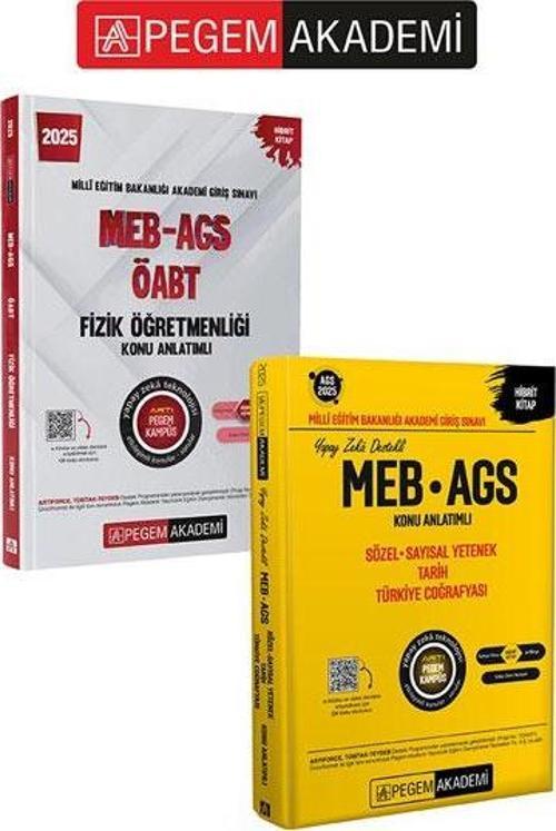 PEGEM AKADEMİ 2025 MEB-AGS-ÖABT Fizik Öğretmenliği Konu Anlatımlı  + 2025 MEB - AGS Konu Anlatımlı S