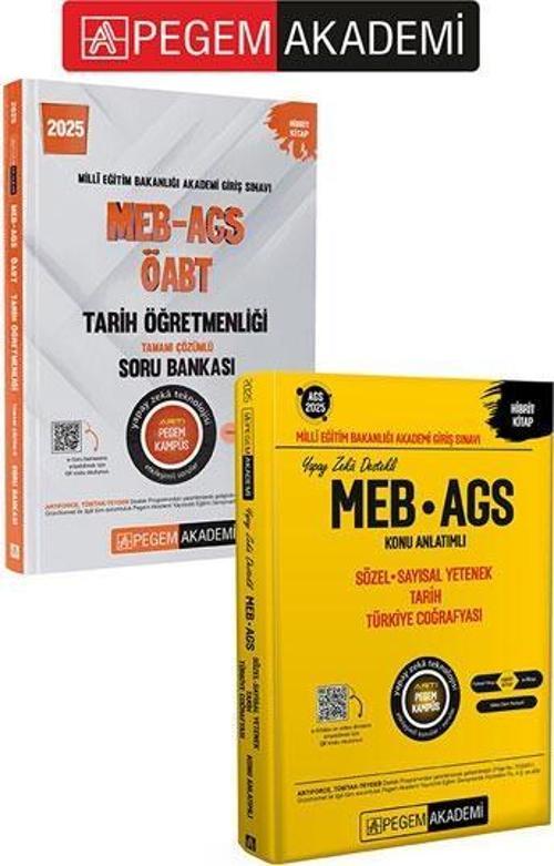 PEGEM AKADEMİ 2025 MEB-AGS-ÖABT Tarih Tamamı Çözümlü Soru Bankası + 2025 MEB - AGS Konu Anlatımlı Sö