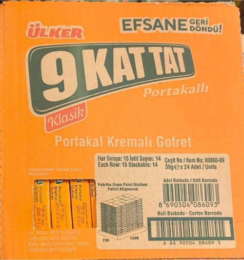 9 Kat Tat Portakal 39 Gram (24 Adet)