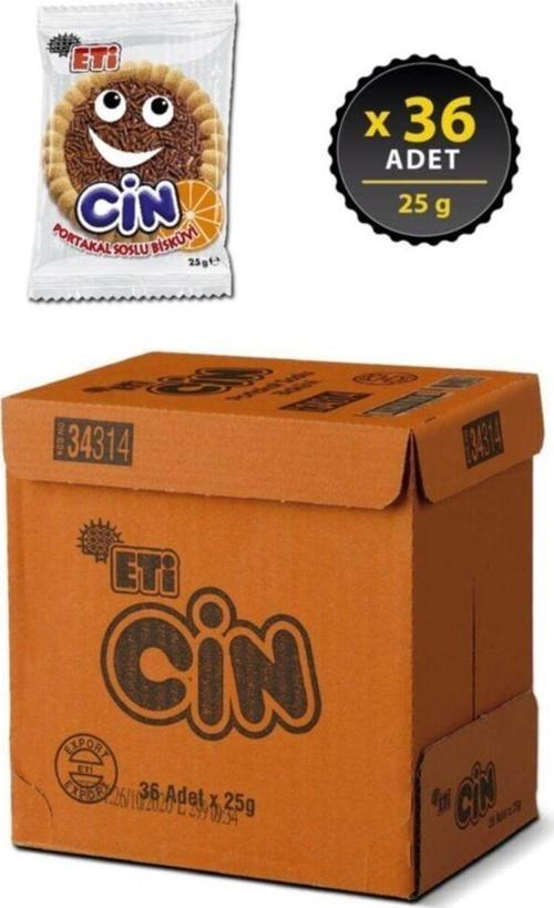 Cin Bisküvi Portakallı 25 Gr X 36 Adet