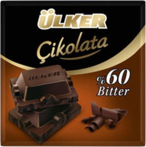Bitter Kare Çikolata %60 Kakaolu 60 G * 10 Adet