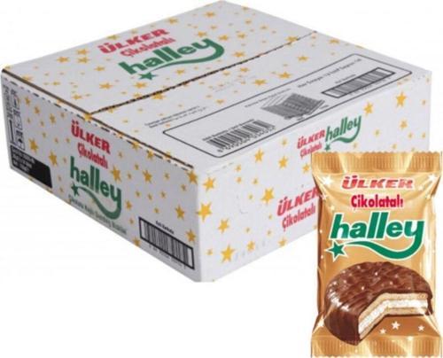 Halley Tekli Lokmalık Granül Serpmeli Bisküvi / 24 Adet / 30Gr