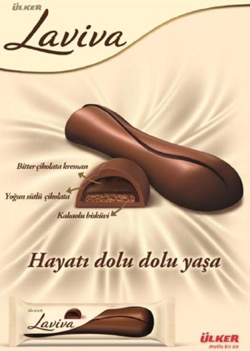 Kakaolu Bisküvi Ve Yoğun Bitter Çikolata Dolgulu Sütlü Çikolata Kaplamalı Laviva 35 Gram X (24 Adet)