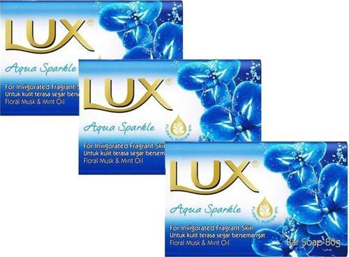 3 Ad. Lüx Sabun Mavi 80 Gr  Aqua Sparkle