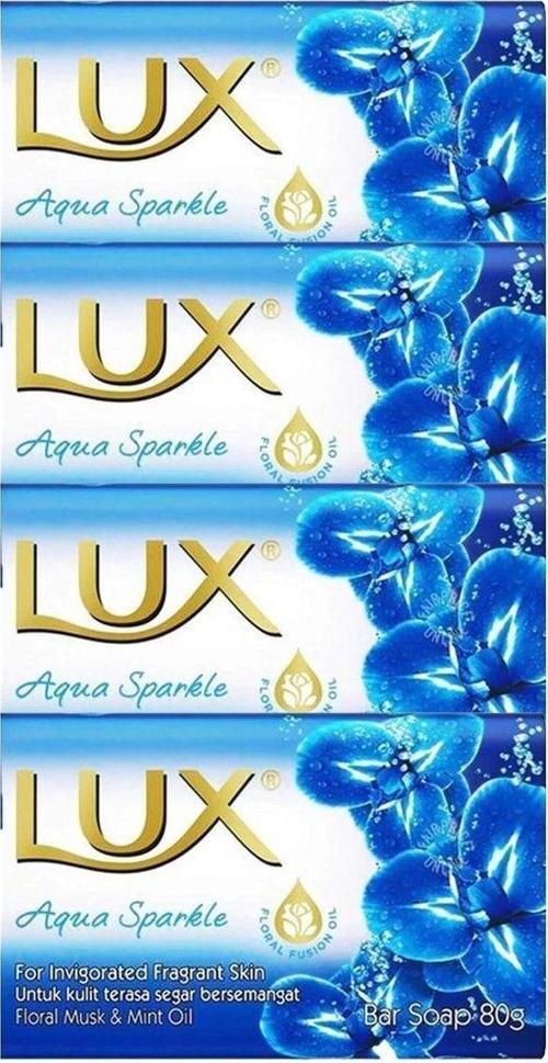 4 Ad. Lüx Sabun Mavi 80Gr Aqua Sparkle