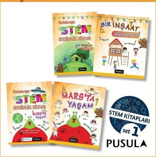 Pusula - İlkokullar İçin STEM Seti 1 - 4 Kitap Takım