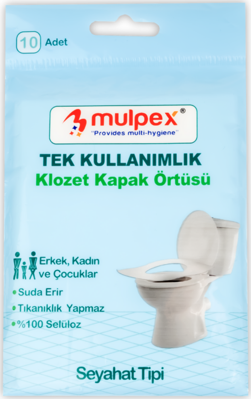 Tek Kullanımlık Suda Çözünür Klozet Kapak Örtüsü - 10 lu Paket | Hijyenik ve Pratik Seyahat Aksesuarı