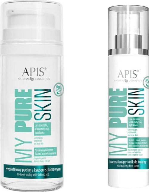 MY PURE SKIN - Hidrojel Peeling & Cilt Dengeleyici Tonik - 2'li Set