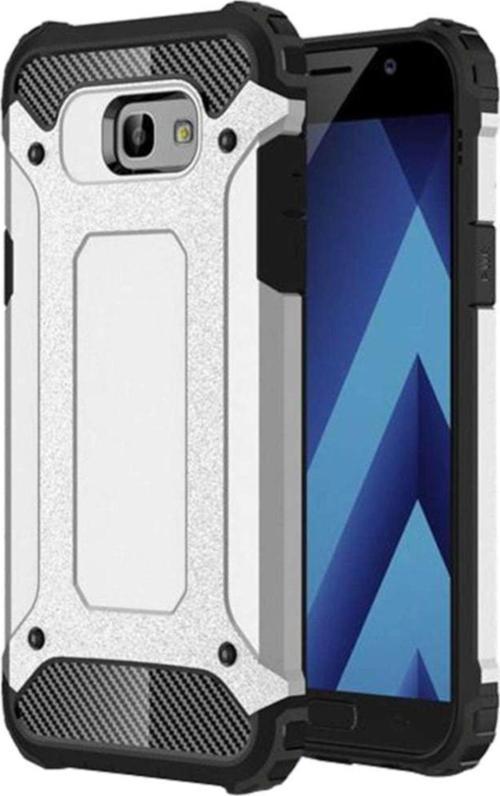 Samsung Galaxy A7 2017 Kapak Çift Katmanlı Zırh Tank Kılıf - Gri