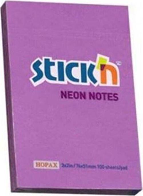 Stıckn 76 x 51 mm Neon Mor 100 Yaprak Yapışkanlı Not Kağıdı