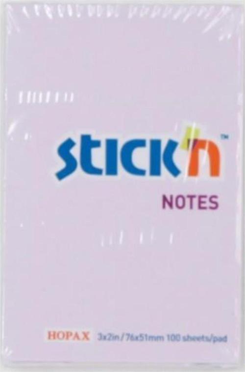 Hopax Stıckn Yapışkanlı Not Kağıdı 76x51 Mm Pastel Lila 100 Yaprak