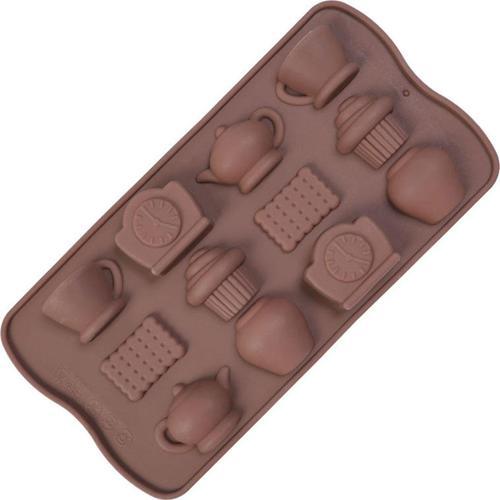 Silikon Kek Kalıp Minik Çaydanlık Saat ve Kahve Kalıbı Şeker Hamuru Jelibon Silikon Kalıbı