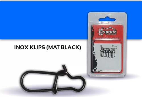 5016 Sahte Balık Klipsi Snap İnox 10'lu Paket Mat Black 0