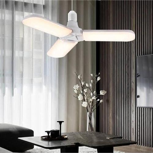 Vov Pervane Şeklinde Katlanabilir Ayarlanabilir Beyaz Led Ampul E-27 Duy 45 Wat Pervane Ampulo