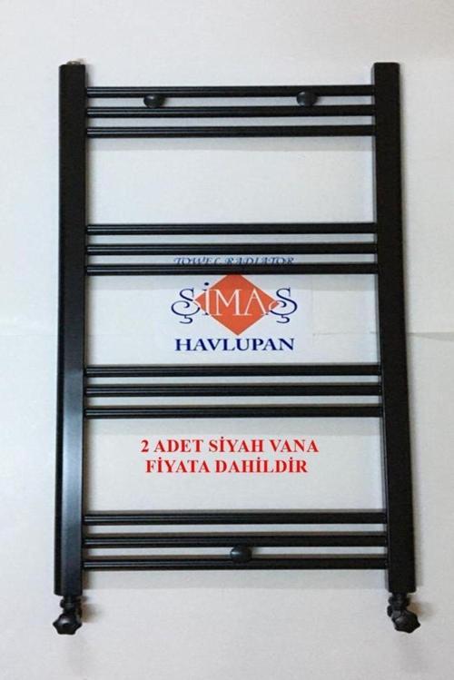 Simaş Havlupan 500 x 1000 Havlupan 2 Adet Radyatör Vanası Mat Siyah