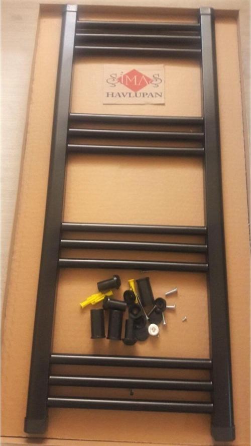 Simaş Havlupan 500 x 900 12 Borulu Siyah Havlupan+ 2 Adet Vanası Siyah