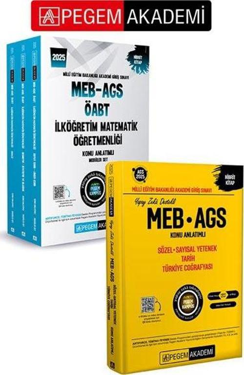 PEGEM AKADEMİ 2025 KPSS ÖABT İlköğretim Matematik Konu Anlatımlı (4 Kitap) + 2025 MEB - AGS Konu Anl