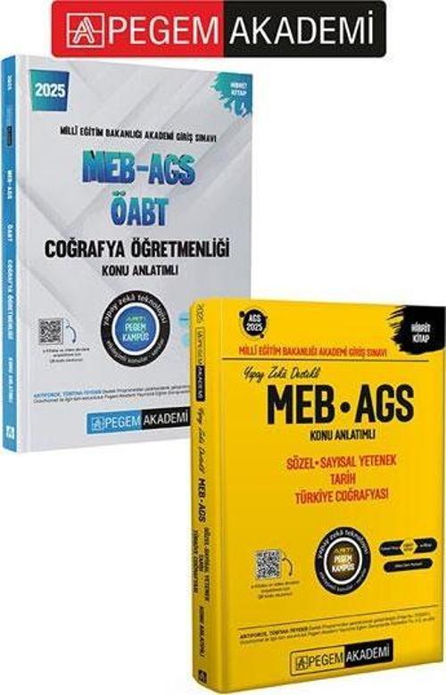 PEGEM AKADEMİ 2025 MEB-AGS-ÖABT Coğrafya Konu Anlatımlı + 2025 MEB - AGS Konu Anlatımlı Sözel Sayısa