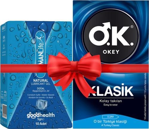 Prezervatif Klasik 10'lu + HumanLife 5 gr X 10 Doğal Kayganlaştırıcı Jel Lubricant