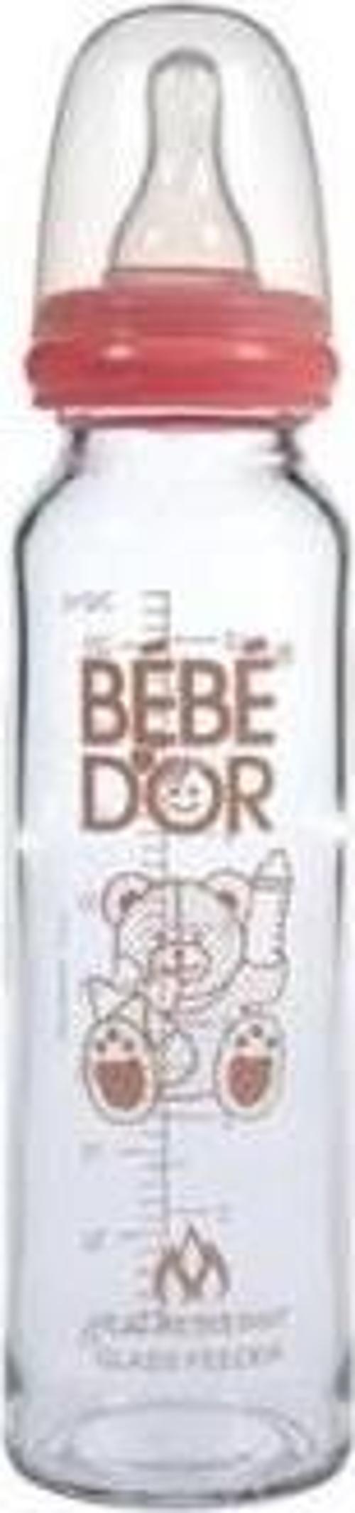 Orta Akış Isıcam Biberon (250 ml) / Pembe