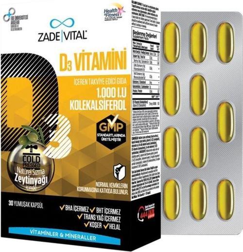 Vitamin D3 30 Yumuşak Kapsül 1.000IU