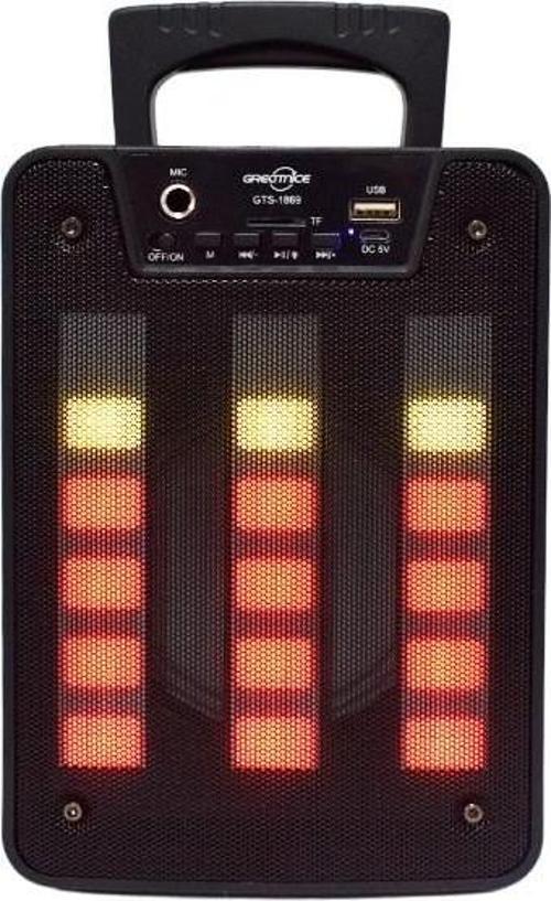 Greatnice GTS1869 Mikrofonlu 4 İnç Radyolu Rgb Ledli Bluetooth Hoparlör