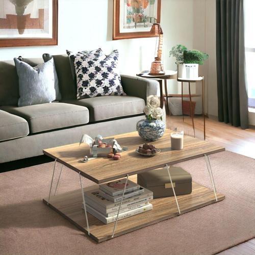 Tessa Modern Orta Sehpa Ceviz-krom 60x90 cm