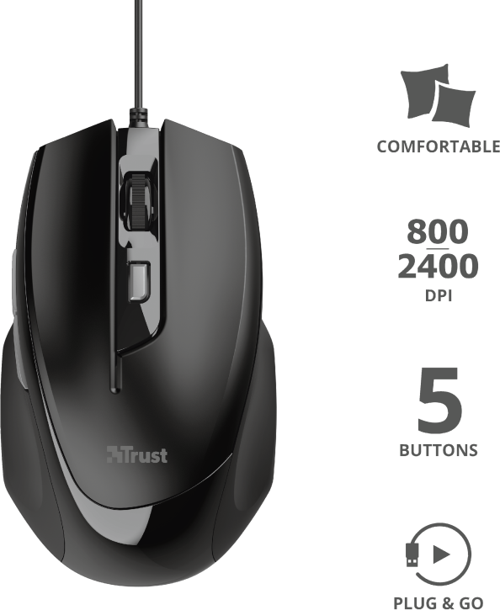 23650 Voca Kablolu Mouse-Siyah
