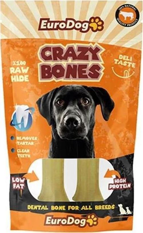 Euro Dog Crazy Bone Press Köpek Kemik Ödül Maması 3 Adet 10 Cm