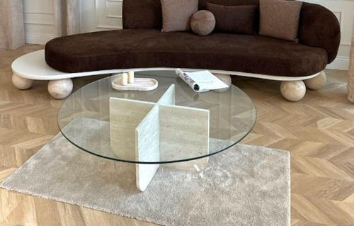 Miarik Design Traverten Nava Orta Sehpa