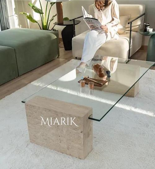 Miarik Design Traverten Orta Sehpa Swara