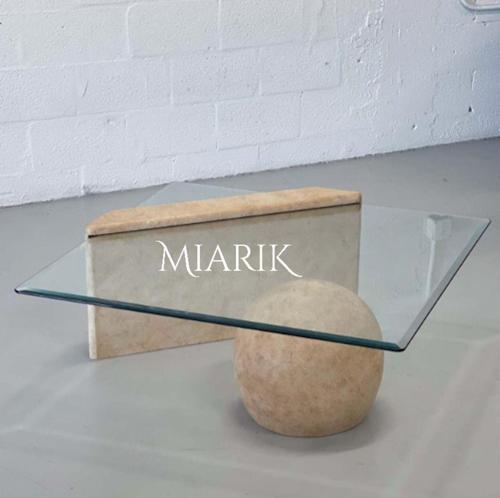 Miarik Design Traverten Ucgen Orta Sehpa Capu