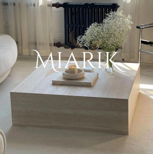 Miarik Design Mermer Küp Kare Orta Sehpa