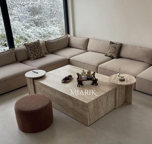 Miarik Design Mermer Küp Orta Sehpa