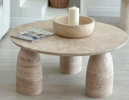 Miarik Design Mermer Mermi Ayak Orta Sehpa