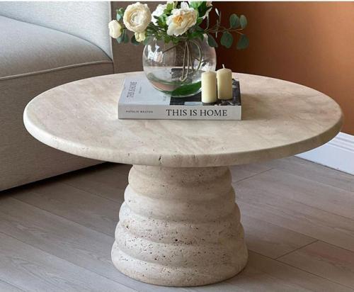 Miarik Design Mermer Tirtir Orta Sehpa