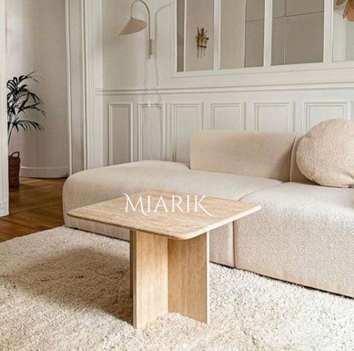 Miarik Design & Dekorasyon Traverten Mermer Yan Sehpa , Masa , Orta Sehpa , Zi̇Gon