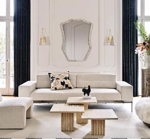 Miarik Design & Dekorasyon Traverten Mermer Yan Sehpa , Masa , Orta Sehpa , Zi̇Gon