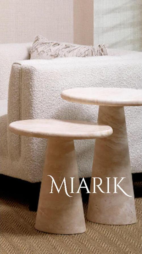 Miarik Design Huni Ayak Parla 2'li Yan Sehpa