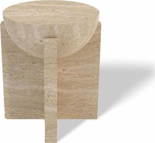 Miarik Design Traverten Mermer Vina Yan Sehpa , Masa , Orta Sehpa , Zigon