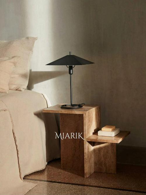 Miarik Design & Dekorasyon Traverten Mermer Alessı Yan Sehpa , Masa , Orta Sehpa , Zigon