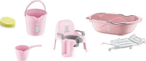 Bebek Lüks Banyo Küvet Seti 6 Parça 253 Pembe