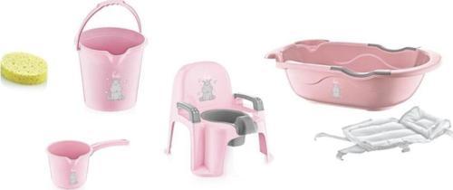 Bebek Lüks Banyo Küvet Seti 6 Parça 253 Pembe
