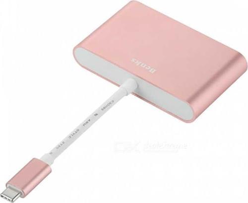 U23 Type-C to USB Çoğaltıcı 3 in 1 (Type-C + USB 3.0 + USB 2.0) Dönüştürücü Adaptör