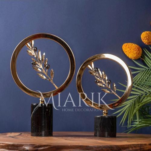 Miarik Design & Dekorasyon Dekoratif 2'li Zeytin Dalı Profil Obje