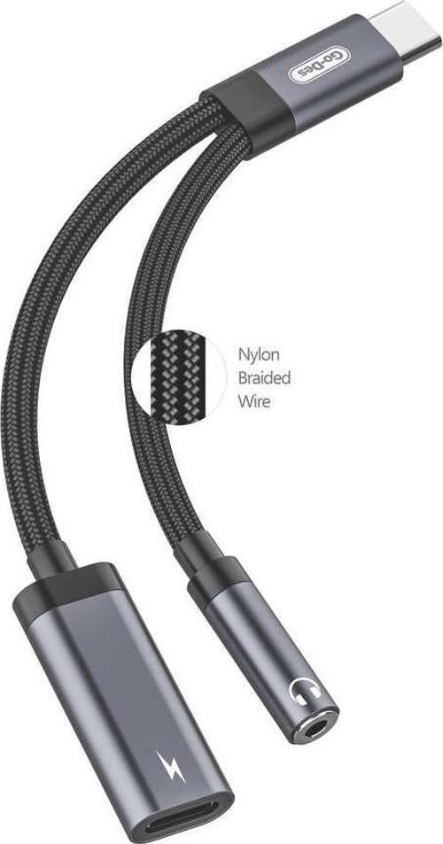GD-UC312 Type-C To 3.5 mm Aux Kulaklık ve Şarj Dönüştürücü Ses Adaptörü